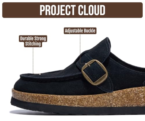 Image of Project Cloud 100% Genuine Leather Moccasin Style Clogs for Women (Carline) | Memory Foam Insole for Comfortability; Non-Slip and Durable Womens Clogs; Lightweight and Water-Resistant Mules for Women