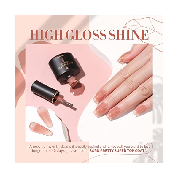 BORN PRETTY 10ML UV Nagellack Shellac Rosa Jelly Nude Natur Gel Nagellack French Nails Schellack Nagellack Nageldesign… – Bild 10