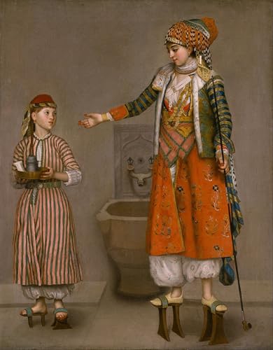 Impression prints toile Liotard une femme franque décoration murale salon premium