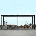 SORARA Mirador 111S Louvered Pergola 10' x 20' Aluminum Gazebo with Adjustable Roof for Outdoor Deck Garden Patio, Charcoal