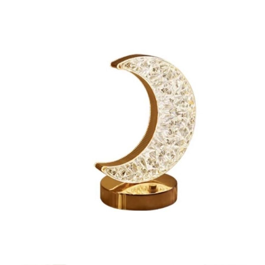Lampka biurkowa Lampa biurkowa Crystal Moon, sypialnia główna, oświetlenie nastrojowe, prosta dekoracja Lampka nocna