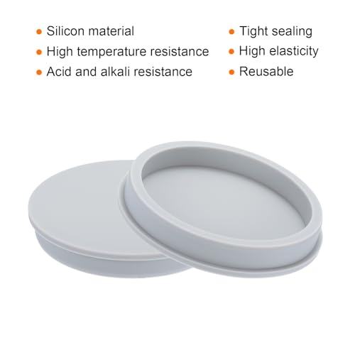 Image of MECCANIXITY High Temp Silicone Plug Mount Dia 151.5mm /5.96 Inch T Shaped Rubber Stopper Hole Plugs for Powder Coating Plating Waterproof Sealing Plugs Grey Pack of 1(OD 160mm /6.3 Inch), Gray