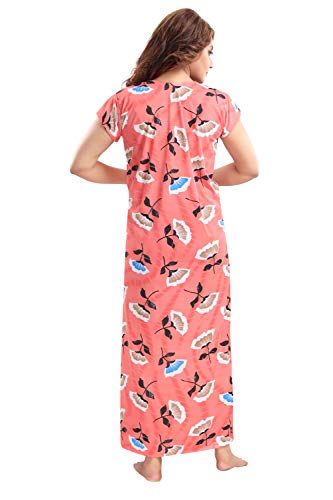 Image of Fabme Women's Satin Floor Length Night Dress Nighty