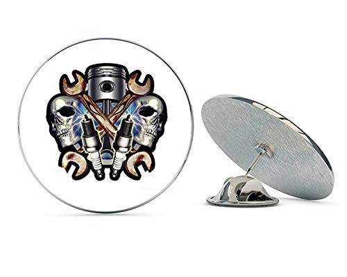 NYC Jewelers Skull Wrench Cross Lapel Pin