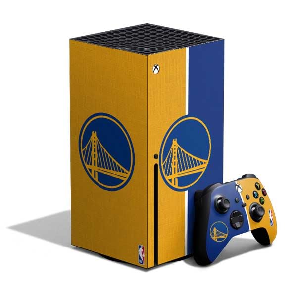 Skinit Decal Gaming Skin Compatible with Xbox Series X Bundle - Officially Licensed NBA Golden State Warriors Canvas Design