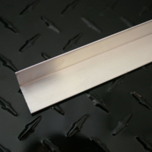 Image of M-D Building Products 58255 1 in. x 1 in. x 1 /16 in. x 72 in. Mill Aluminum Angle Shape