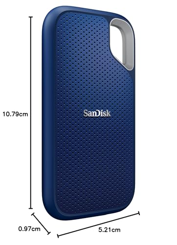 Image of SANDISK Extreme 8TB Portable External SSD, 1050MB /s R, 1000MB /s W, 3m Drop Protection, IP65 Water /dust Resistant, PC,MAC & TypeC Smartphone Compatible, 5Y Warranty, Royal Blue Color