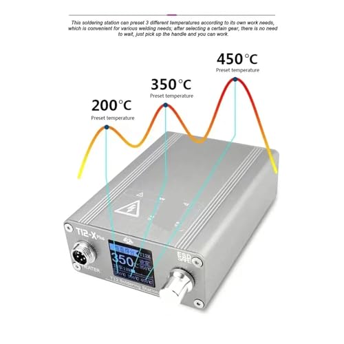 Estación de soldadura T12-X Plus digital de 75W para reparación de placas 3