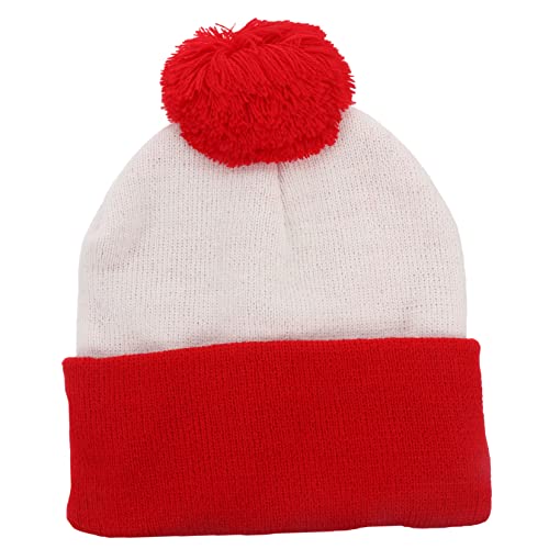 BESTYASH 1pc Fashion Knitted Red Hat for Women Cozy Beanie Cap Warm Winter Hat Christmas Match Woolen Headwear