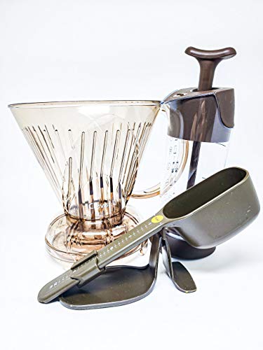 Kit Coador Clever 500 ml + Espumador Marrom + Balança