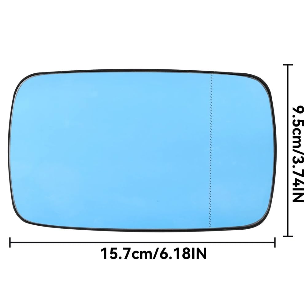 Cristal Espejo Retrovisor Calefactable Espejo Lateral De Coche, Cristal Retrovisor Calefactable, Convexo, Izquierda/derecha, Para BMW Para Serie 3, E46, 318i, 320i, 325i, 330i, 1998-2006, Serie 5, E39