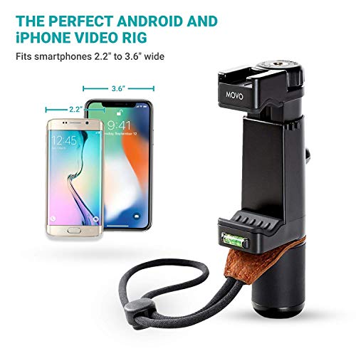 Movo Smartphone Video Rig With Shotgun Microphone, Grip Handle, Wrist Strap, And Lightning Dongle Compatible With Iphone 11, 11 Pro, Xs, Xr, X, 8, 7, 6S, 6, 5S, 5 And Android - For Vlogging, Youtube #TOP4