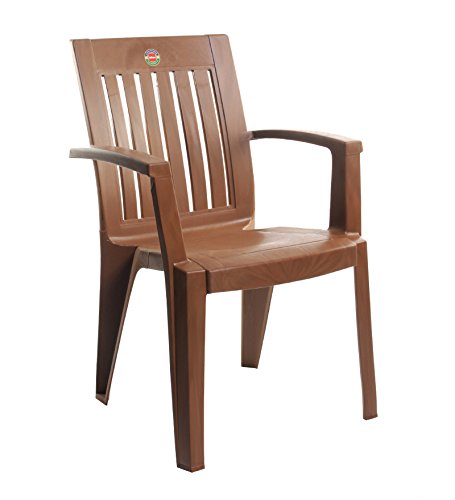 Image of CELLO Prominent Chair Set Pack of 2 - Sandalwood Brown | Strong and Durable | Easy to Clean | Chair for Living Room, Bed Room, Kitchen, Office Room, Outdoor | 3 Years Warranty