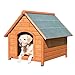 TRIXIE wetterfestes und frei justierbares Hundehaus 'natura Hundehütte Cottage Satteldach, M–L: 83 × 87 × 101 cm, braun'- 39532