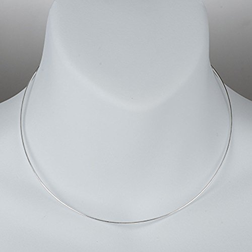 Sterling Silver Round Omega Snake Chain 1.3mm Solid 925 Italy Wire Necklace2