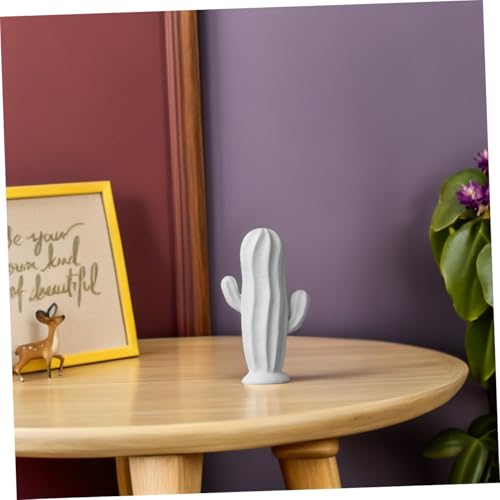 Décorations Cactus en Céramique Blanche Gatuida (Ensemble de 3 Petits Ornements) - 6