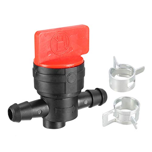 sourcing map 1set Fuel Shut Off Valve with Clamp for 494768 698183 Lawn Mower