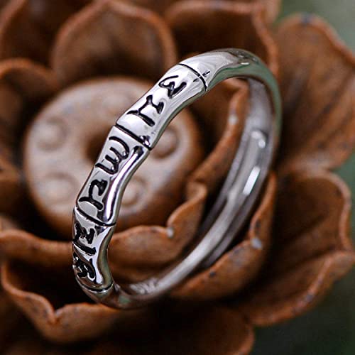 Bague de mariage et anniversaire : offrez un mantra de forêt S925 - 2