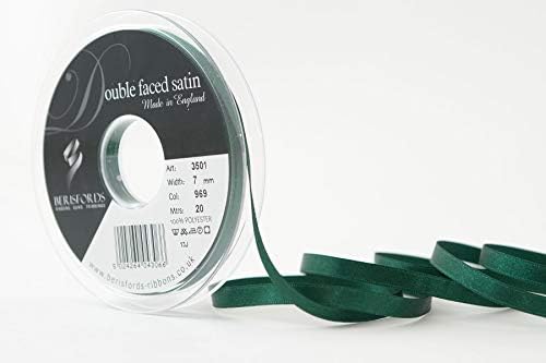 Berisfords Double FACE Poly Satin Ribbon, BlackBerry, 15 mm