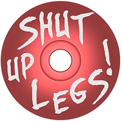 Bike Accessories - Bicycle Accessories - Mountain Bike Accessories - MTB Stem Cap - Headset Cap - Great Aesthetic Upgrade for Bike, Ebike, BMX, Road Bike - Customize your Ride! (Red Shut Up Legs)