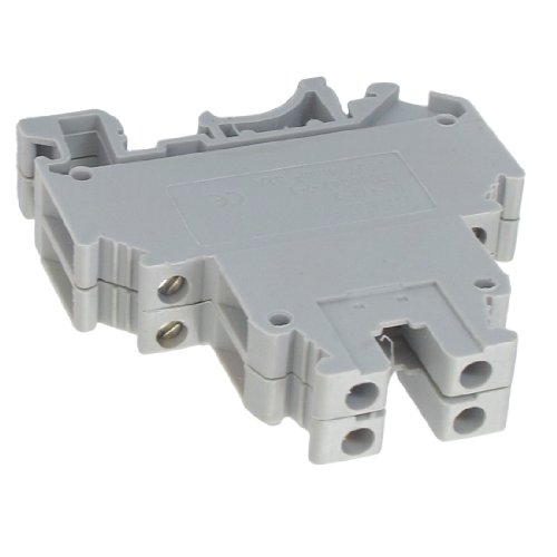 Bloque terminal doble nivel con tornillos UKK3 gris miniatura 1