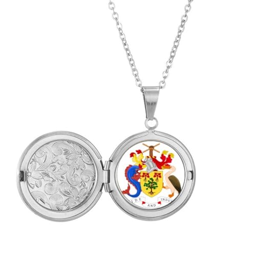Collier emblème national Barbade de Bridgetown médaillon finition haut de gamme