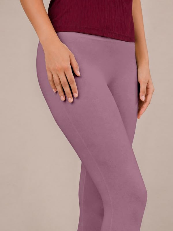 Image of TRENDMALLS Women's Microfiber Elastane Stretch Soft Churidar Length Leggings with Ultrasoft Waistband