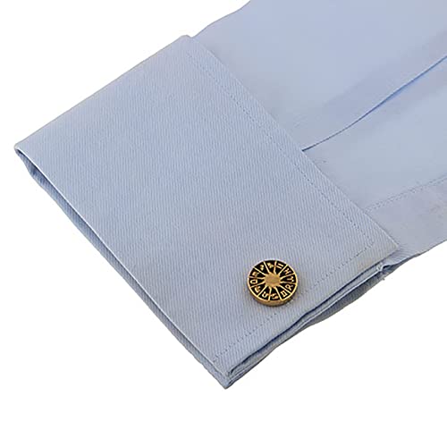 Manchetknopen, Sterrenbeeld Astrolabium Gouden Mode Heren Frans Shirt Accessoires Retro Zakelijke Manchetknopen, Klassiek - Image 5