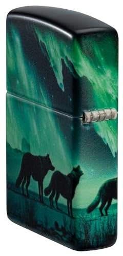 Encendedor Zippo Wolves con luces del norte miniatura 4