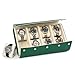 Hiram Étui de Rangement pour Montre Etui de Voyage 8 Montres Organisateur de Montre de Voyage en Cuir Saffiano Véritable Boîte de Rangement pour Montres (Vert)