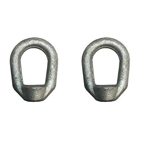 2 Pc Galvanized Eye NUT 5/16