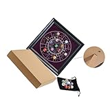 LAIOUSN Adorno enmarcado de bola de cristal con constelaciones temáticas del zodiaco, acento para el hogar para regalar y exhibir la mesa de la pared del hogar, marco de fotos con bola de cristal