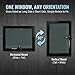 Black Tinted Privacy Window, 360° Rotating Aluminum Pivot Windows with Dark Smoked Glass, Solar Heat Control & Anti-Glare for Studio Shed, Flush Mount Replacement(Customize)