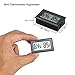 Veanic 4-Pack Mini Digital Thermometer Hygrometer Meters Gauge Indoor Large Number Display Temperature Fahrenheit (℉) Humidity for Home Office Humidors Jars Incubators Guitar Case