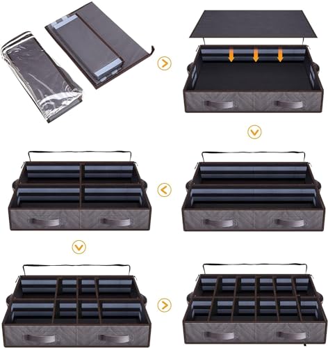 Anyoneer UNDER BED SHOE STORAGE 001 Under Bed Shoe Storage Organizer thumb #1
