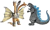 TwCare Set of 2 Mecha King Ghidorah vs 1954 65th Anniversary vs Heisei Era Classic Monster Toy, 2021 Movable Joints Action Movie Dragon Dinosaur Series Soft Vinyl, Carry Bag