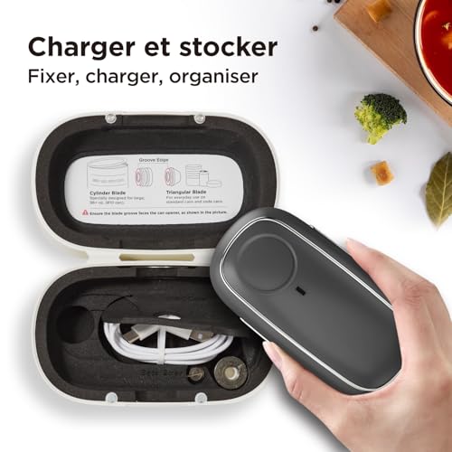 Ouvre-boîte rechargeable Kitchen Mama Orbit One automatique à bord lisse - 6