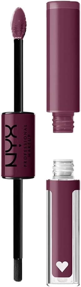 NYX PROFESSIONAL MAKEUP Shine Loud, Long-Lasting Liquid Lipstick with Clear Lip Gloss - Make It Work (Cool-Toned Plum)