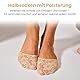 4 Paar Rutschfeste Atmungsaktive Füßlinge für High Heels und Sneaker - Zehlinge für Pumps, Vorderfußpolster & Zehensocken - Komfortable Halbsocken & Schuheinlagen (Beige)