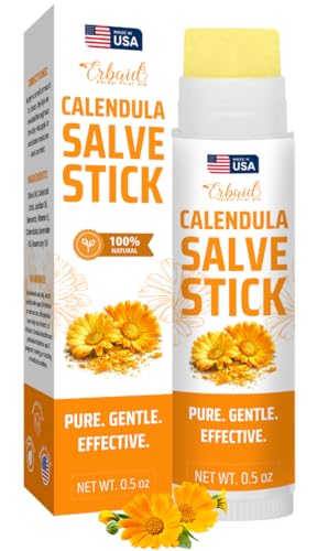 Calendula Ointment Natural Calendula Cream & Calendula Salve Stick Skin Repair Ointment for Dry Skin Itch Relief & Irritation For Cuts Burns Bug Bites Diaper Care & Tattoo Care Baby Safe