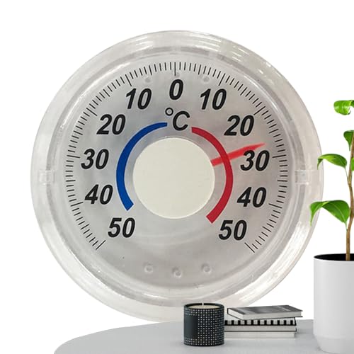 -Thermograph, analog, für den Außenbereich an Fenstern, Wetterausrüstung mit zweifarbiger Skala, für Schlafzimmer, Badezimmer, Studio, Wohnung