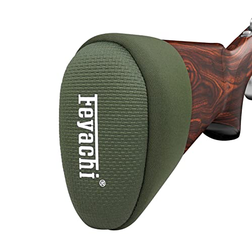 Feyachi Recoil Pad for Shotgun - Gel Filled Slip On Recoil Pads Shock Absorbing Trap Shooting Accessories Non-Slip Rifle Buttstock Pad for Hunting Shooting & Outdoor Tactical Use, Army Green