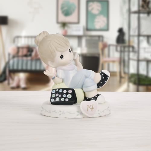 Precious Moments Growing in Grace Age 14 Collectible Porcelain Figurine, Brunette Girl - Ideal Keepsake for Birthdays, Anniversaries, and Special Occasions - Image 6