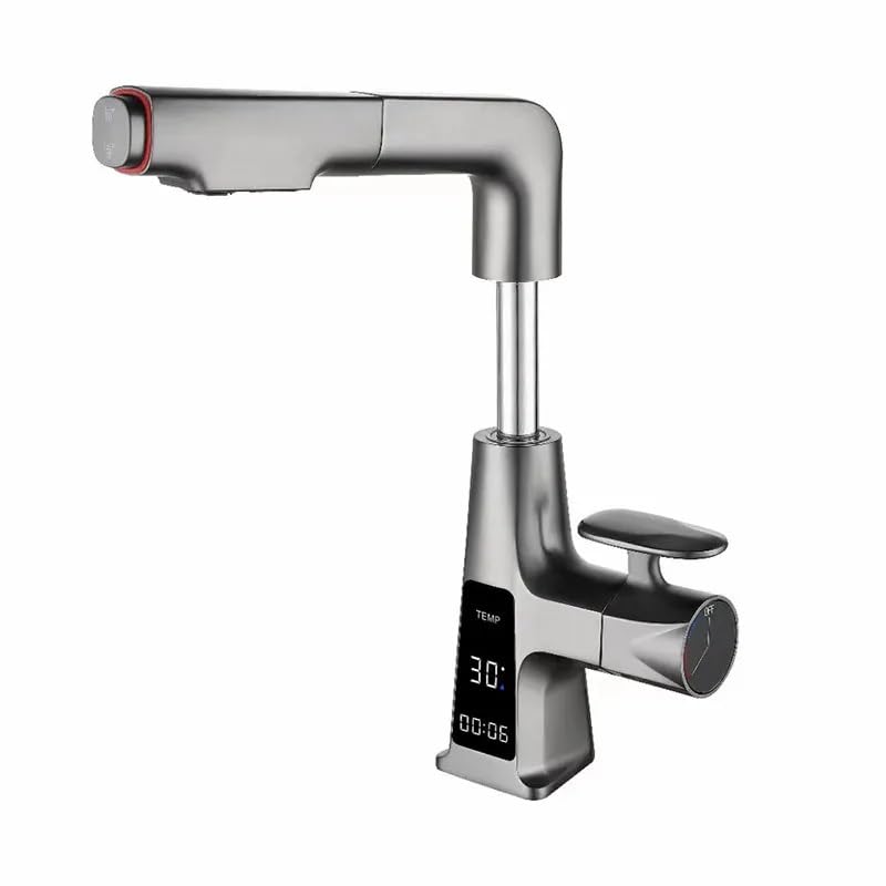 Douche LED design avec affichage température numérique pour évier