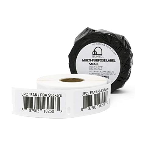 Buhbo DYMO 30336 Compatible Labels Multi-Purpose LW Small 1" x 2-1/8" (8 Pack / 500 Labels Per Roll) for DYMO LabelWriter Cover