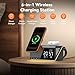 TobenONE 6-in-1 Alarm Clock Wireless Charging Station for Apple Devices, Night Light, Nightstand, MagSafe Magnetic Phone Charger, Fast Charging for iPhone 17 16 15 14 13 Pro Max, Apple Watch, AirPods