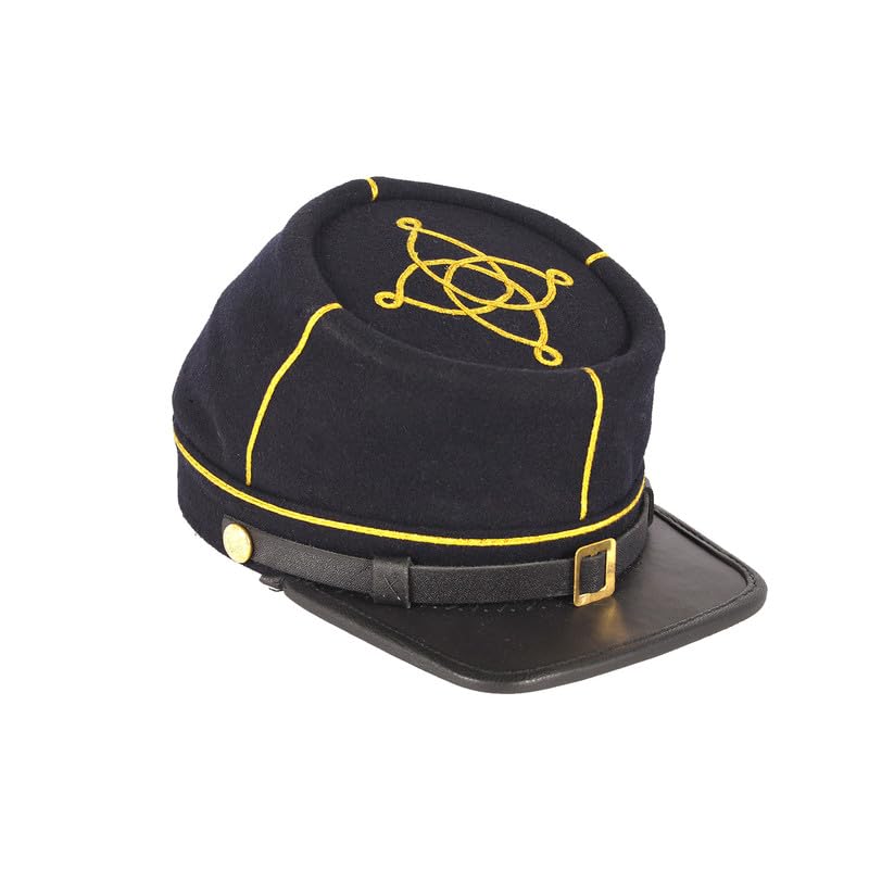 Men's US Civil War Lieutenants 1 Braid Kepi|Navy Blue S