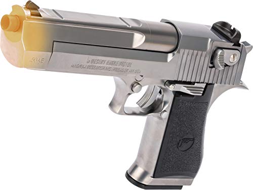 Evike Airsoft - WE-Tech Desert Eagle .50 AE Metal Gas Blowback Airsoft Pistol by Cybergun (Color: Chrome)
