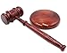 MoonShield Cherry Wood Gavel and Round Shaped Sound Block - 10 inc - Gloss Finish Gavel and Round Sound Block - Handcrafted Perfect
