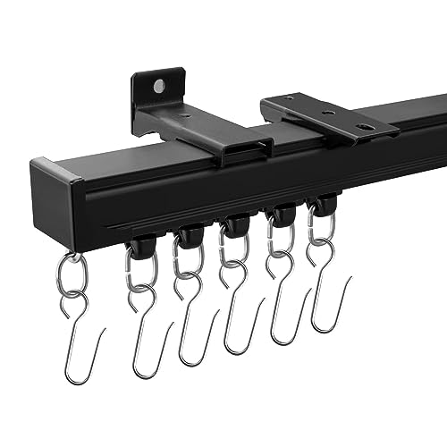 MaKefeile Ceiling Curtain Tracks 18FT,Curtain Track Wall Mount,Ceiling Mounted Sliding